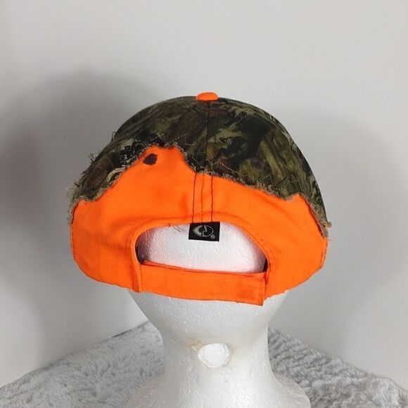 Deep Down Mossy Oak & Hunter Orange Distressed Cap - Picture 3 of 8